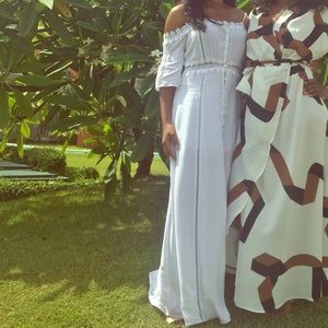 Beautiful, White, Floor Length Dress